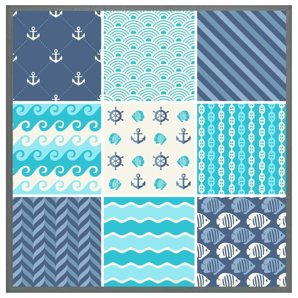 image 1 of Nautical tiles (Picutre Frame) Brown | XL