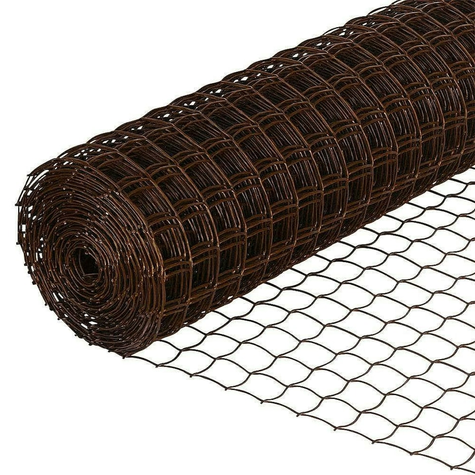 image 1 of True Products Climbing Plant Support Mesh Pea Bean Garden Trellis - 50mm x 50mm - Brown - 1m x 5m