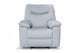 image 2 of Faux Leather Light Grey Manual Recliner Chair COLUMBIA