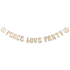 Peace Love Party Cardboard Letter Banner 200cm