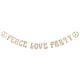 image 1 of Peace Love Party Cardboard Letter Banner 200cm