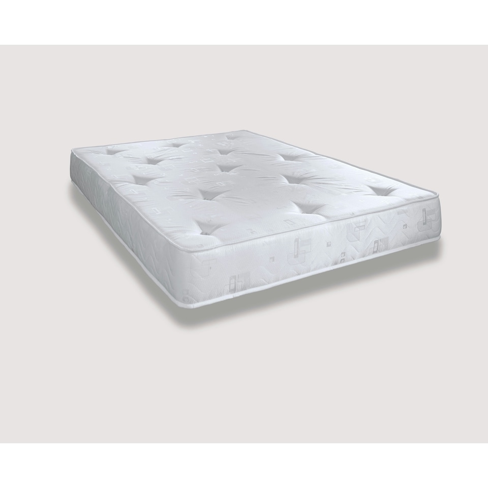 image 1 of Hand-Tufted Innerspring Mattress - 9" Deep, Medium Soft Comfort White | Small Double