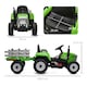 image 7 of HOMCOM Ride On Tractor with Detachable Trailer, Remote Control, Music - Green