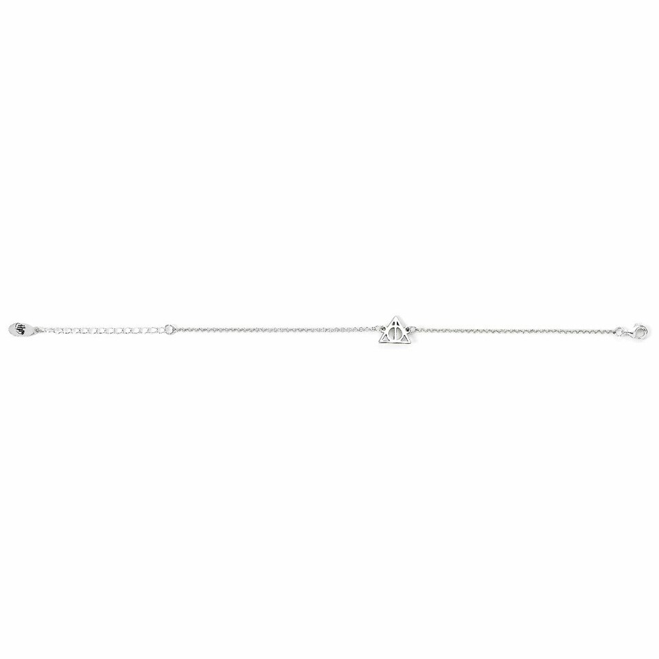 image 1 of Harry Potter Sterling Silver Deathly Hallows Charm Bracelet