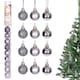 image 1 of Christmas Decorations Baubles mid grey 3cm-24pcs set