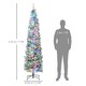 image 7 of HOMCOM 7.5' Artificial Christmas Tree with Flocked Tips, LED Lights, Decoration
