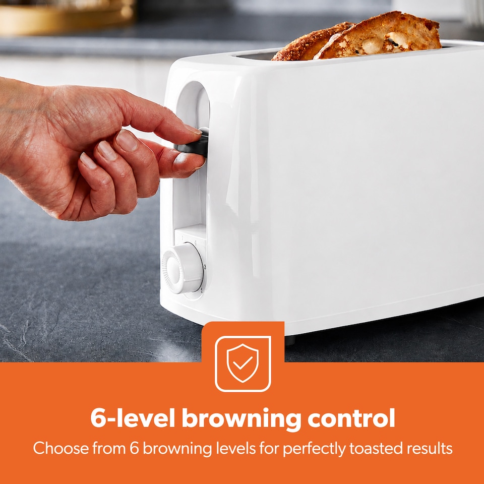 image 1 of GEEPAS 2 Slice Toaster 650W - White