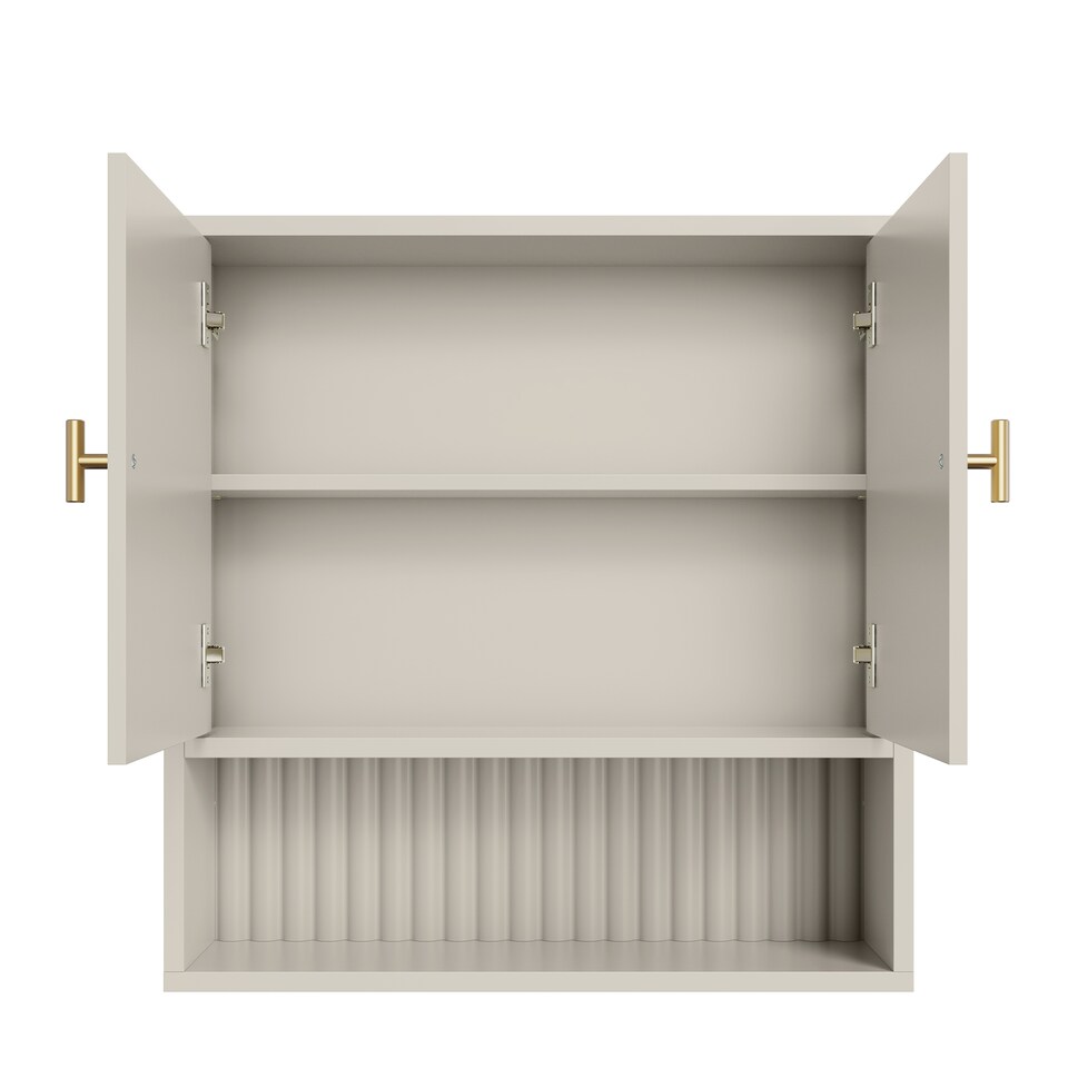 image 1 of Vonhaus Victoria Stone Bathroom Mirror Cabinet Wall Mounted