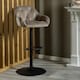 image 4 of Brooke Swivel Bar Stool with Height Adjustable Function in Beige.
