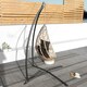 image 8 of Outsunny Hammock Chair Stand Metal Frame Hammock Stand Only with Chian, Black 