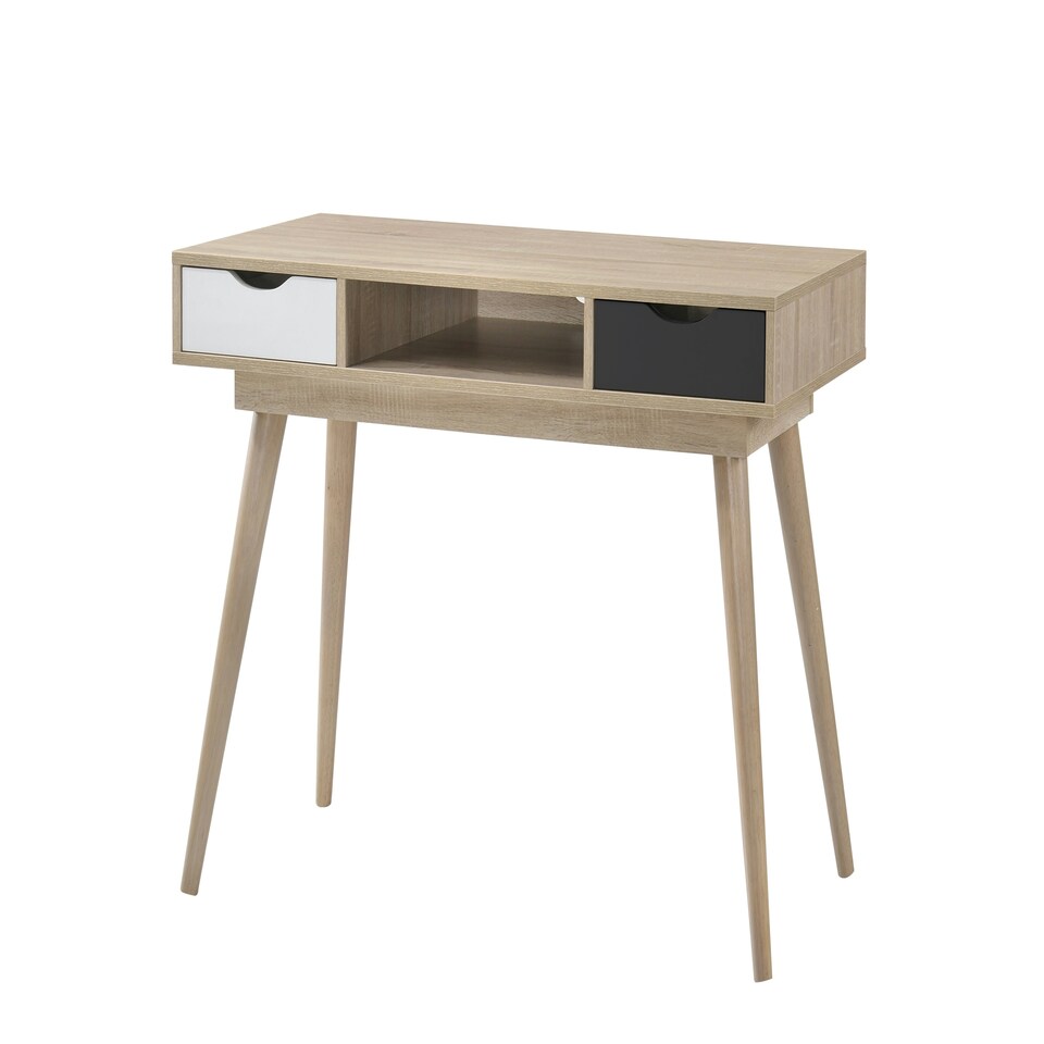image 1 of Alford 2 Drawer Dressing Table White & Grey Finish
