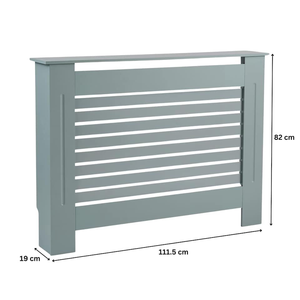 image 1 of Extending Radiator Cover Adjustable Wooden MDF Slatted Grill | Grey