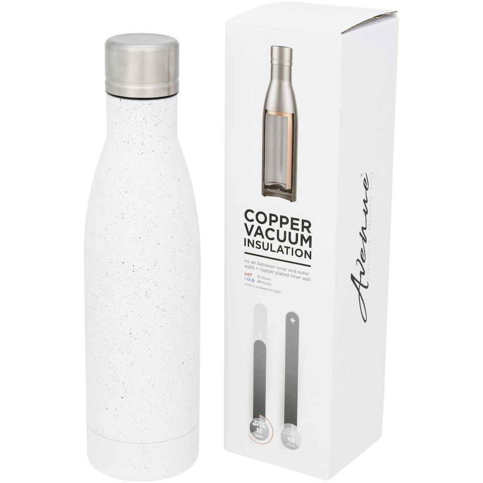 Avenue Vasa Speckled Copper Vacuum Insulated Bottle - White - One Size
