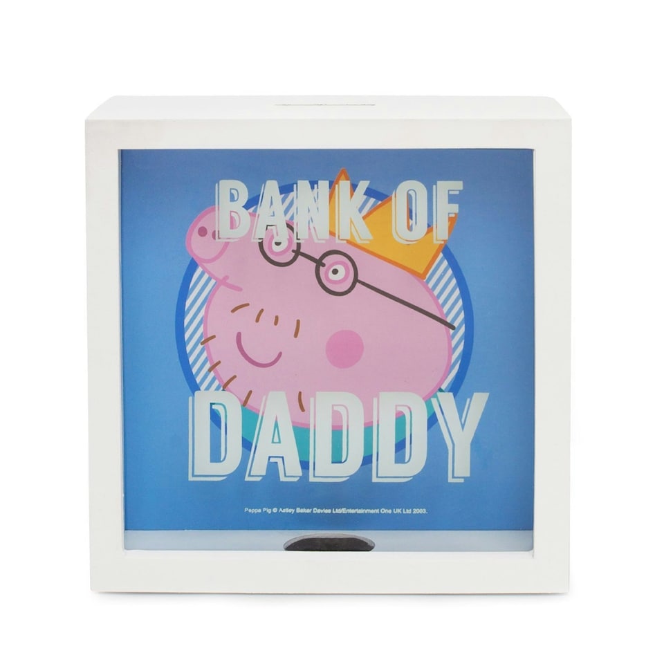 image 1 of Peppa Pig Bank Of Daddy Money Pot - White - One Size