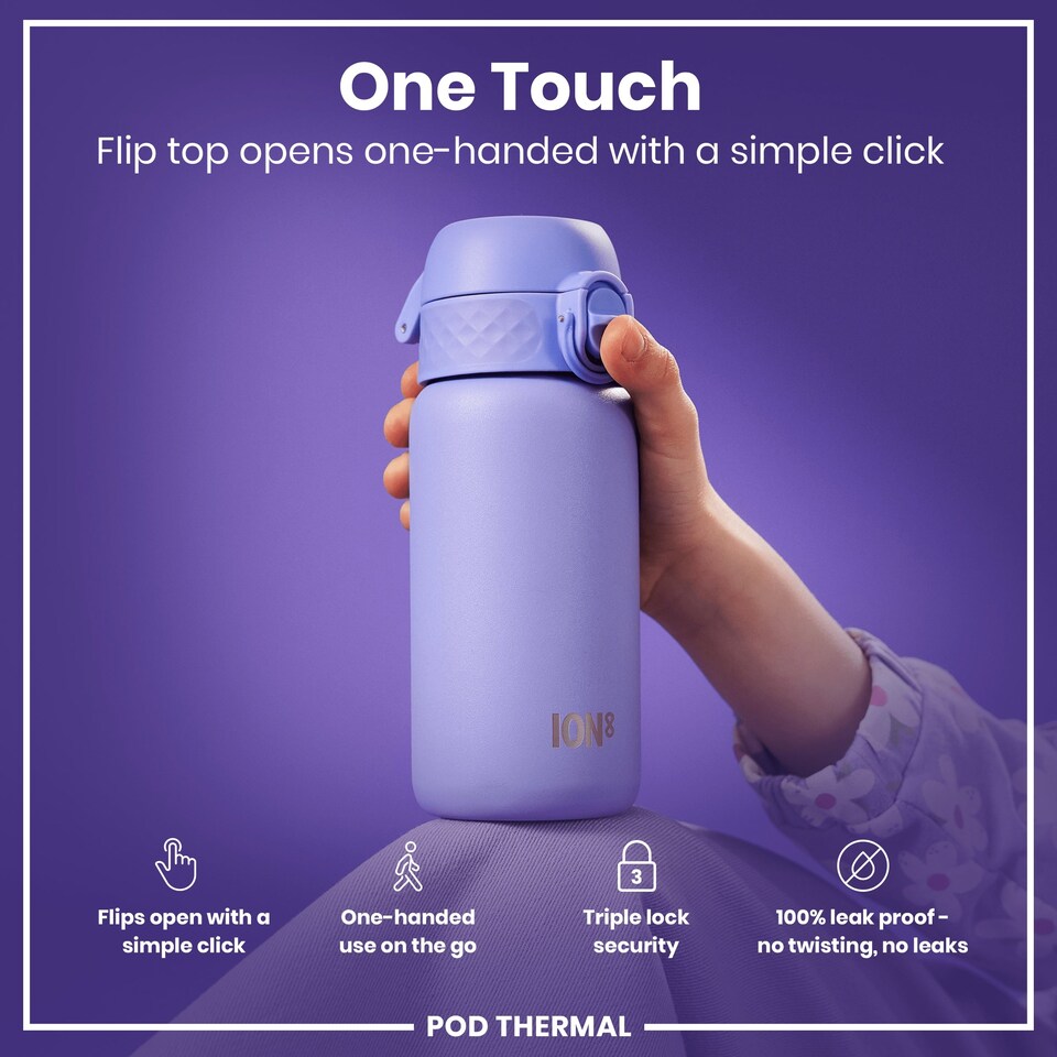 image 1 of Leak Proof Water Bottle, Vacuum Insulated, 320ml (11oz) | Purple | Periwinkle | One Size