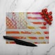 image 2 of American Flag Flare Glass Chopping Board | Multi