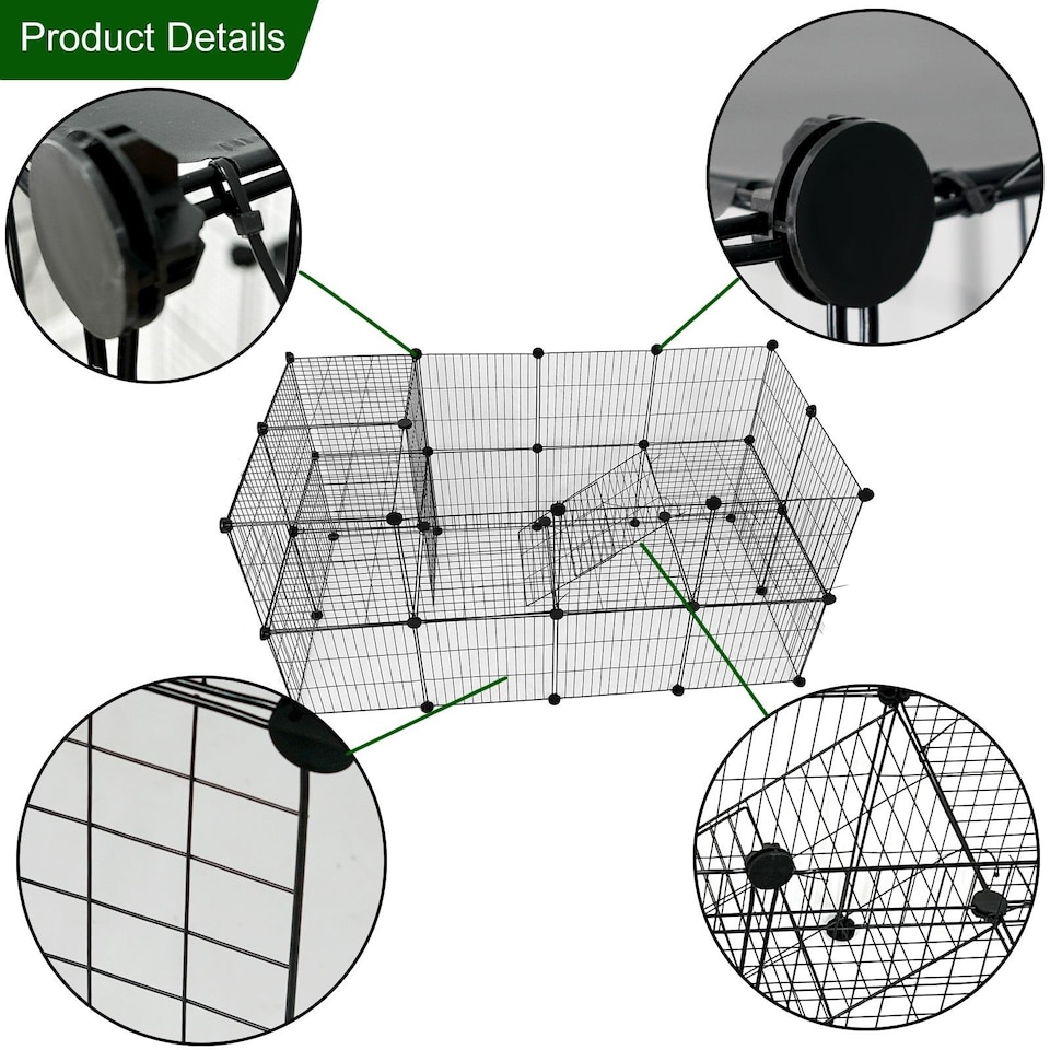 image 1 of Gr8 Home Large Cat Cage Playpen Enclosure Pet Rabbit Ferret Kennel Metal Wire Crate Box