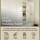 image 2 of Balterley Modern Hinged Straight Toughened Safety Glass Reversible Shower Bath Screen | Copper | Brushed Brass | 1