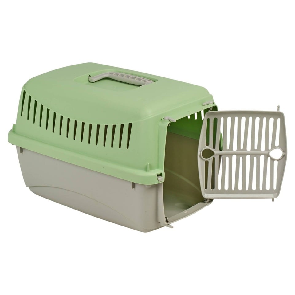 image 1 of Transportini Pet Carrier Travel Crate Cat Dog Cage Portable Box Pastel | Green | Pastel Green | Small | 1