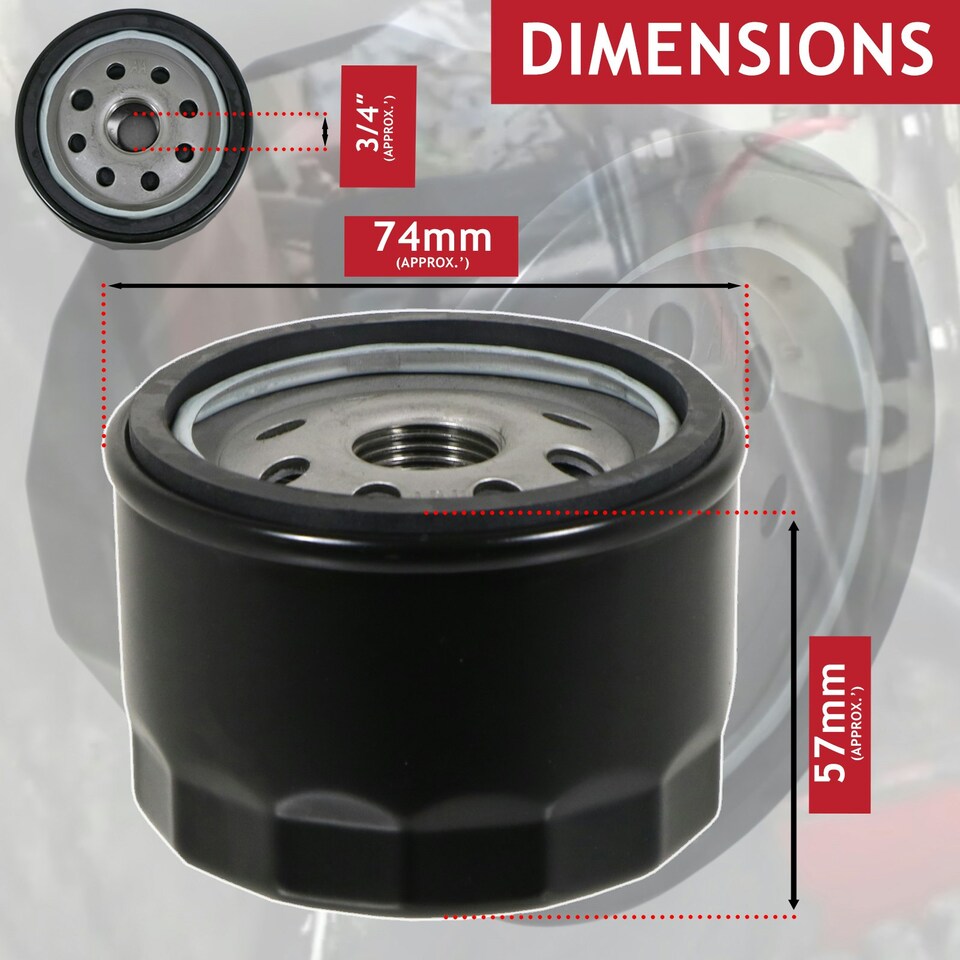 image 1 of SPARES2GO Oil Filter for John Deere 2027R 2032R 2720 3005 3032E 3033R 3038E 3038R 3039R Tractor Mower Engine