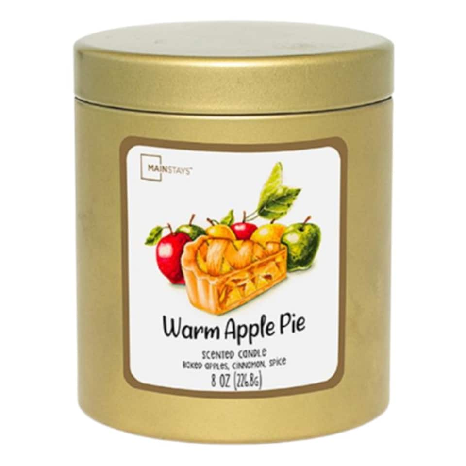 image 1 of Mainstays Warm Apple Pie Gold Scented Candle 8oz (226g)