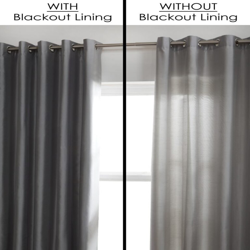 image 1 of Eyelet Blackout Curtain Lining 116cm x 175cm White White | White