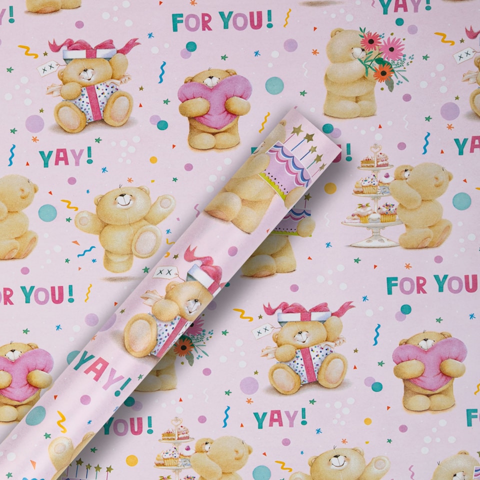 image 1 of Hallmark 6M Wrapping Paper - 3 X 2M Rolls - Forever Friends Design