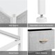 image 4 of Yaheetech Lightweight Fabric Storage Tower with 3 Drawers Grey | Light Grey