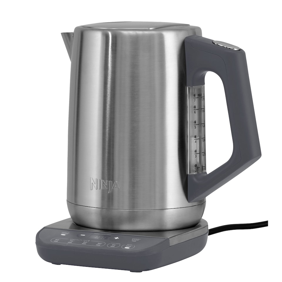 image 1 of Ninja Perfect Temperature Kettle with 6 Pre Set Temperatures Stainless Steel KT201UK