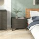 image 2 of HOMCOM 2 Drawer Chest of Drawers, Fabric Dresser with Steel Frame, Brown