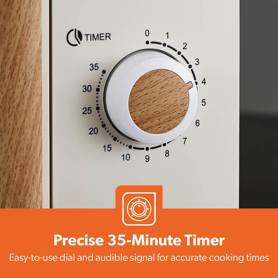 image 1 of GEEPAS 20L Microwave Oven 700W | NordiQ Design Cream