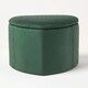 image 3 of Homescapes Arundel Heart-Shaped Velvet Footstool with Storage, Emerald