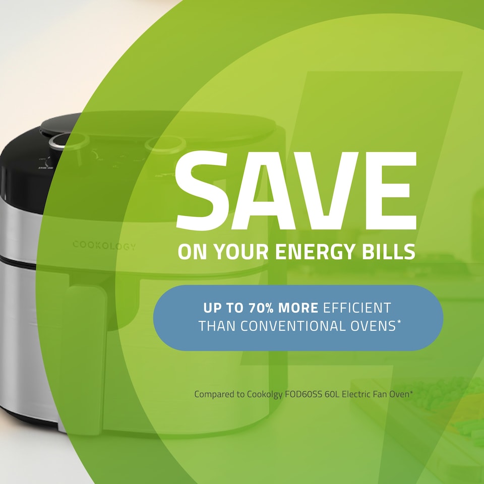 image 1 of Cookology 7.2L Air Fryer with Single Zone & Mechanical Controls - CAF72MA Stainless Steel