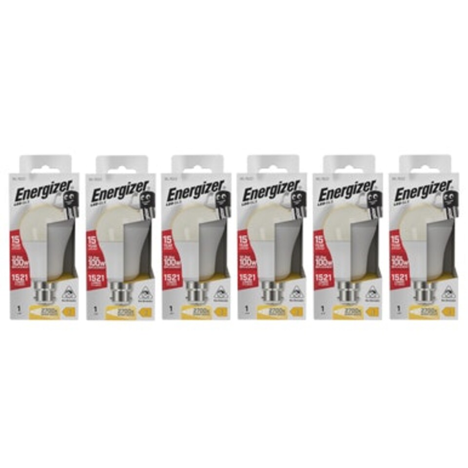 image 1 of Energizer LED GLS B22 1521lm 12.6W 2700K (Warm White) - Pack of 6