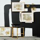 image 3 of Interiors by Premier Black Bar Chair Stool with Back, Kitchen Stool for Bar, Gold Frame Breakfast Stool with Velvet Upholstery