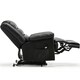 image 5 of Loxley Single Motor Electric Rise Recliner Bonded Leather Lift Chair (Black)