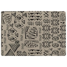 Striped egyptian theme with ethnic and tribal motifs (Rug) Multi | XL: 160x230cm