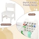 image 8 of COSTWAY Kids Art Table & Chair Set Toddler Desk White