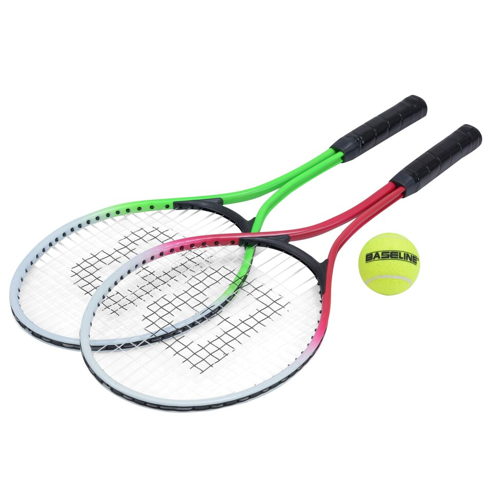 image 1 of Baseline Childrens/Kids 2 Person Tennis Set - Multicoloured - One Size