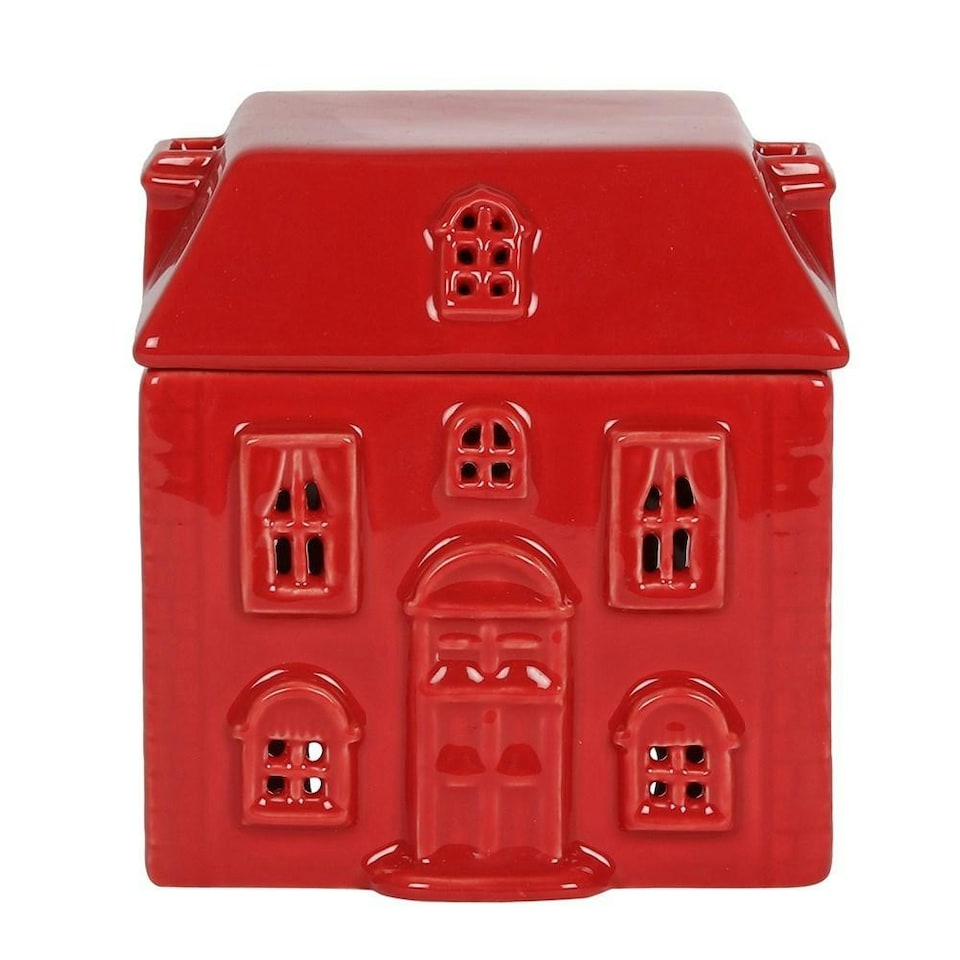 Something Different Ceramic House Oil Burner - Red - One Size