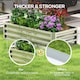 image 7 of Outsunny Raised Garden Bed Elevated Planter Box for Flowers Silver | Silver | Silver | 1