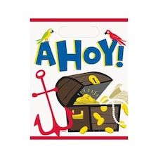 Ahoy Pirate Party Loot Bags - Pack of 8