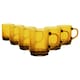 image 1 of Duralex Versailles Glass Coffee Mugs - 260ml  - Amber - Pack of 6 | Yellow | Amber