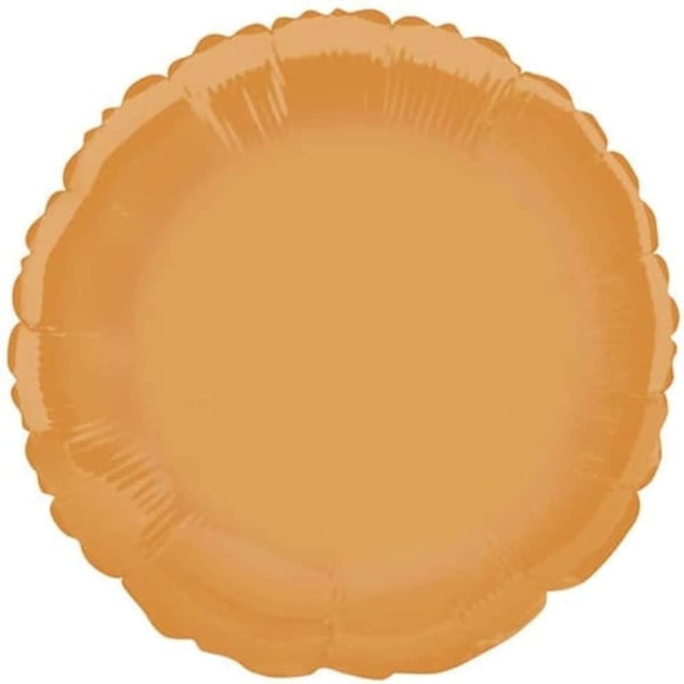 Orange Round Foil Helium Balloon 46cm / 18 in