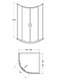 image 2 of Contemporary 8mm Glass Quadrant Shower Enclosure, 900 x 900mm, Chrome | Silver | Chrome | 1