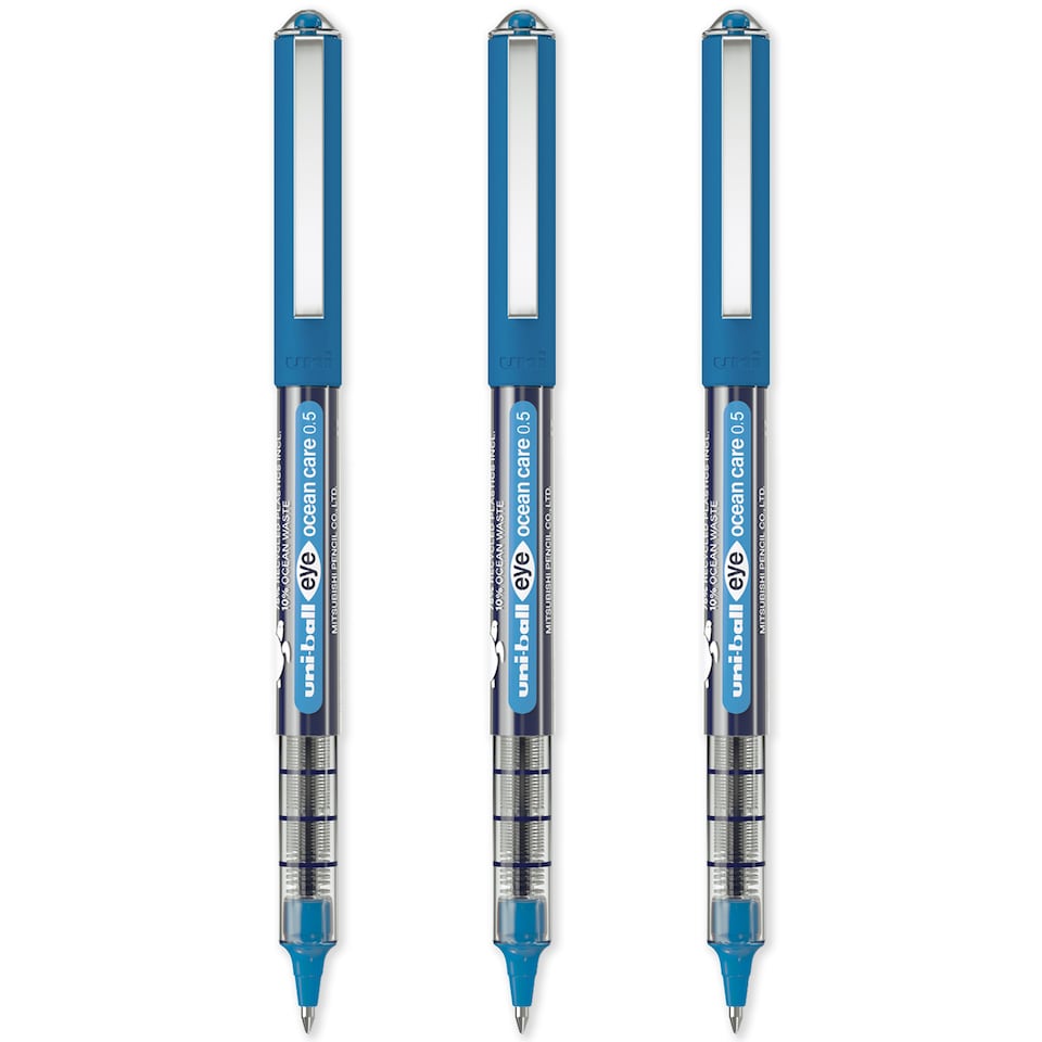 image 1 of Uni-Ball Eye Ocean Care Rollerball Pens UB-150ROP 0.5mm Pack of 12