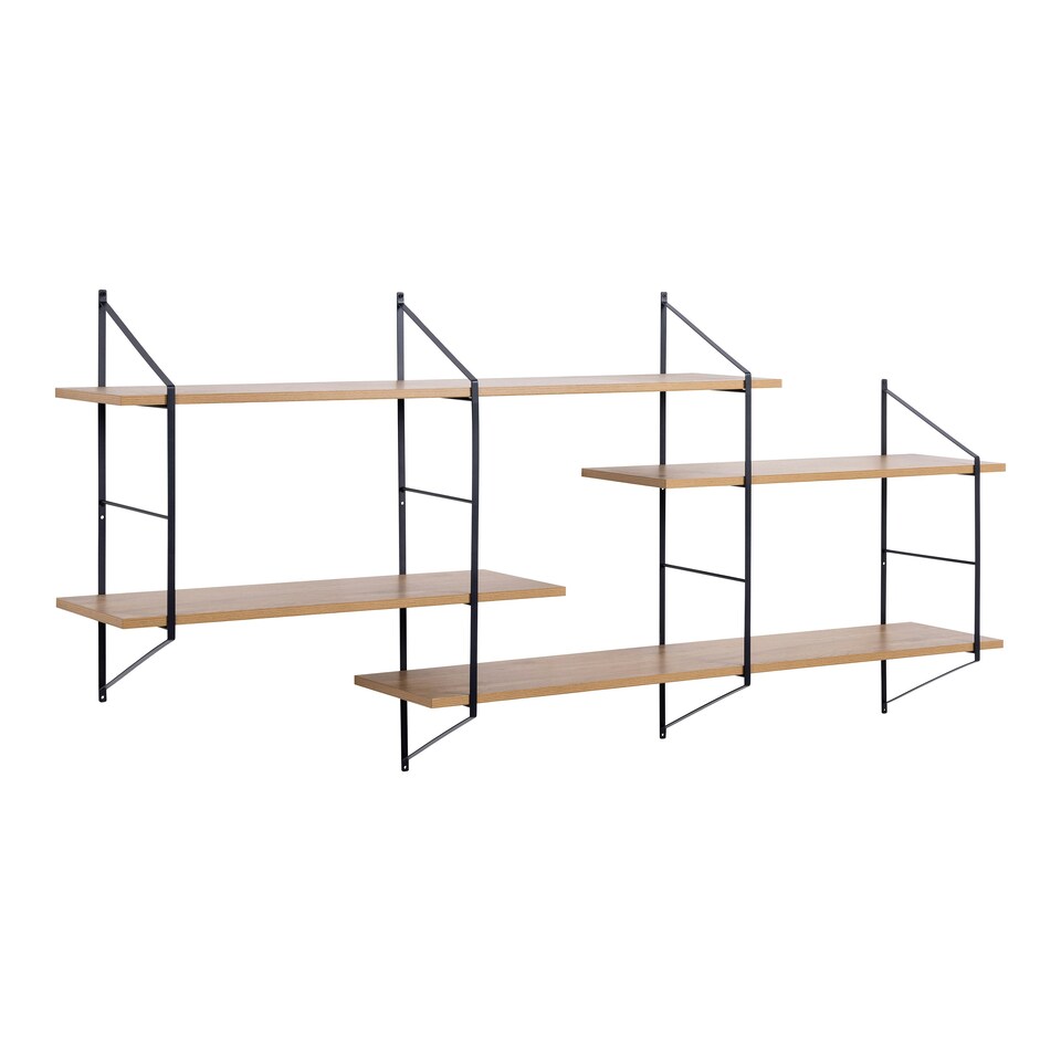 image 1 of Belfast Wall Unit with 4 Shelves in Oak