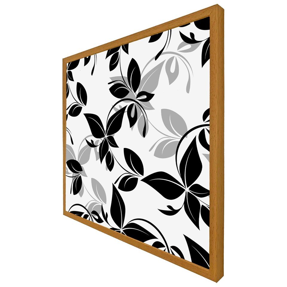 image 1 of Black & white floral (Picture Frame) Black | S
