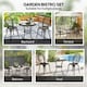 image 5 of Outsunny 3PCs Bistro Set,  Aluminium Garden Table and Chairs Bronze Tone