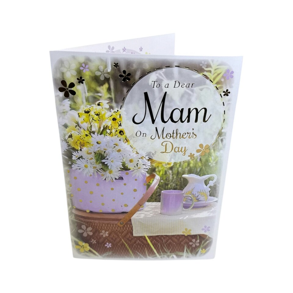 image 1 of To A Dear Mam Bright Spring Flower Design Mother's Day Card
